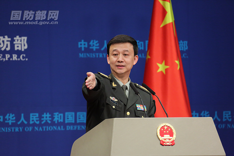 中國國防部發言人吳謙24日表示,在港府請求下,北京當局可出動解放軍。 圖:翻攝自中國國防部網站 中國國防部發言人吳謙24日表示,在港府請求下,北京當局可出動解放軍。 圖:翻攝自中國國防部網站