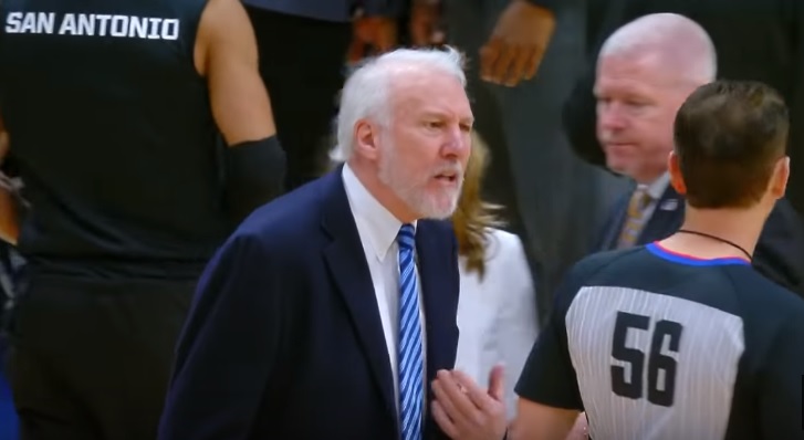 聖安東尼奧馬刺隊總教練Gregg Popovich。 圖:翻攝自YOUTUBE 聖安東尼奧馬刺隊總教練Gregg Popovich。 圖:翻攝自YOUTUBE