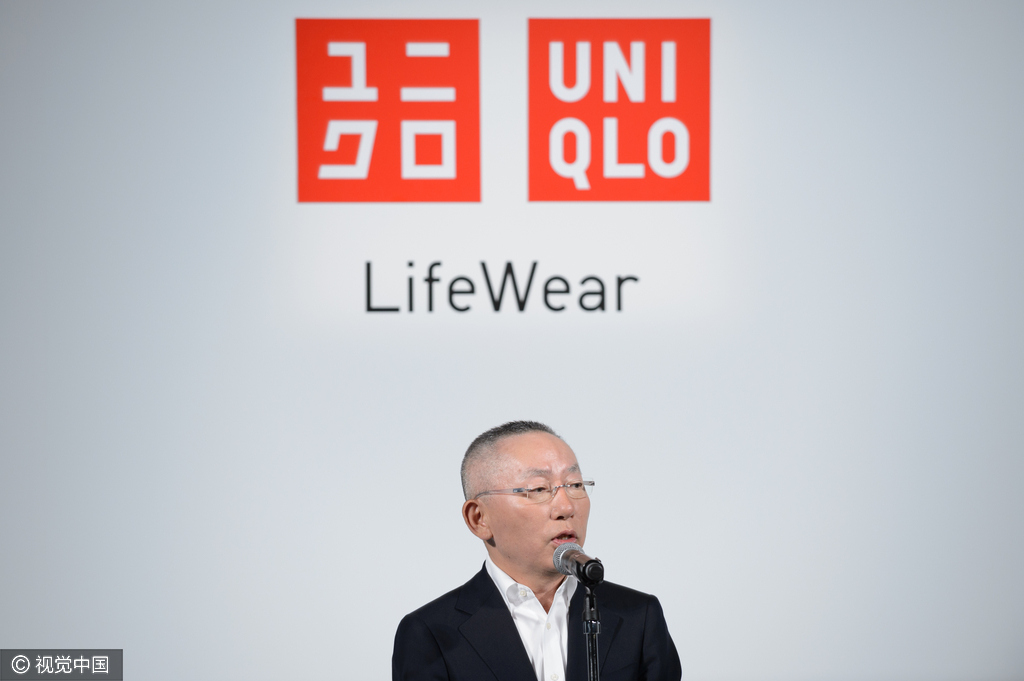 經營優衣庫(UNIQLO)等服裝品牌的日本迅銷公司(Fast Retailing)創辦人柳井正。 圖 : 翻攝自視覺中國 經營優衣庫(UNIQLO)等服裝品牌的日本迅銷公司(Fast Retailing)創辦人柳井正。 圖 : 翻攝自視覺中國