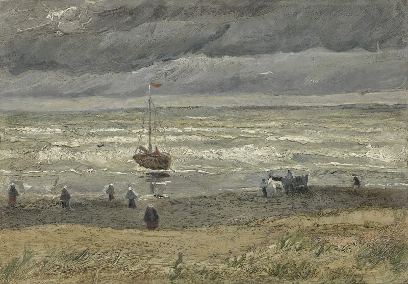 荷蘭畫家梵谷在1882年創作的《席凡寧根的海景》,重回梵谷博物館,可望本週再與世人見面。 圖:翻攝自梵谷博物館 荷蘭畫家梵谷在1882年創作的《席凡寧根的海景》,重回梵谷博物館,可望本週再與世人見面。 圖:翻攝自梵谷博物館