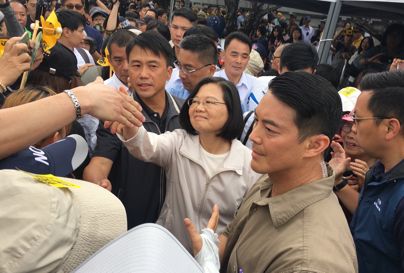 總統蔡英文出席廢核大遊行。 圖:張良一/攝 總統蔡英文出席廢核大遊行。 圖:張良一/攝