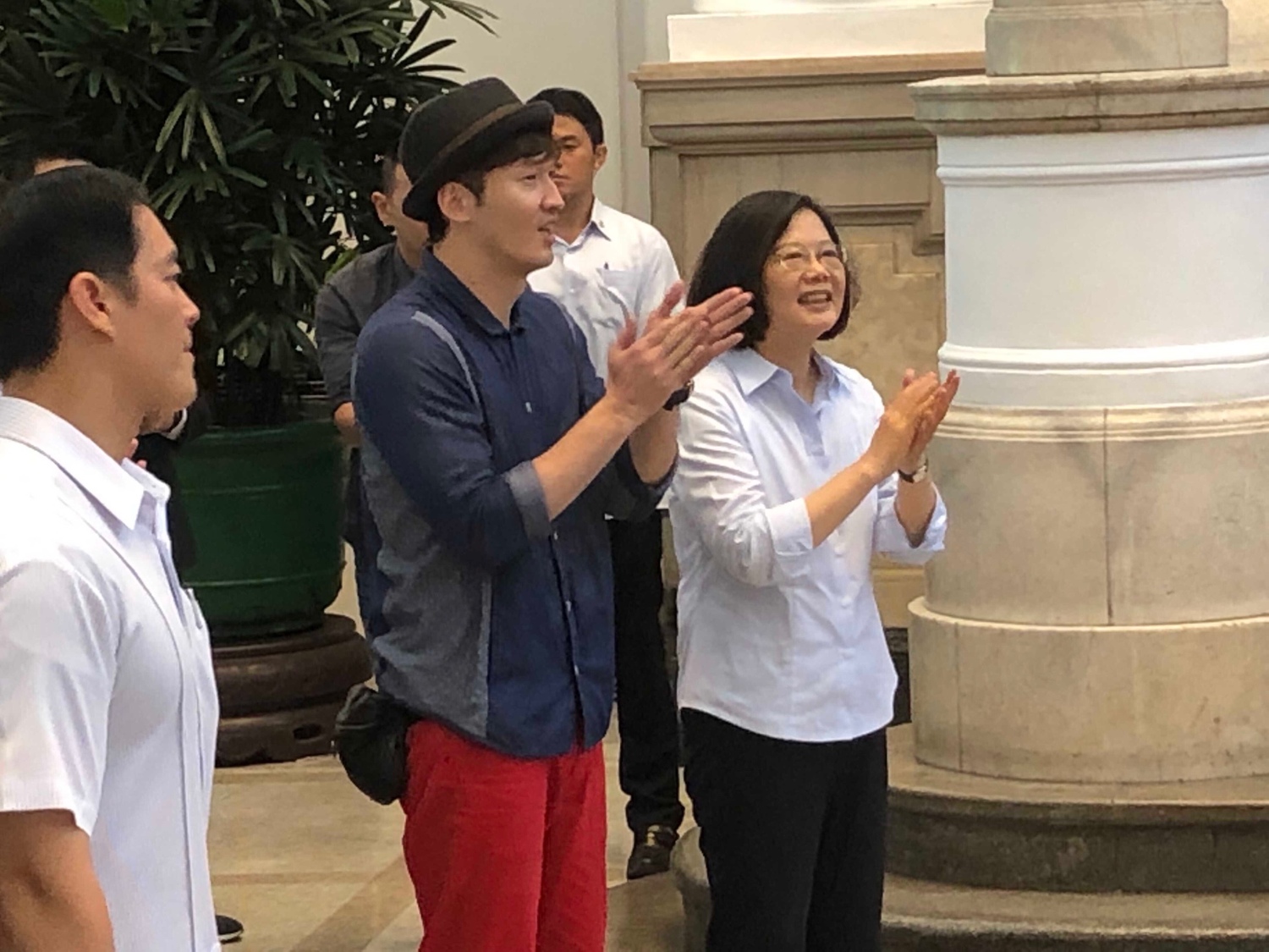 蔡英文總統上午接見「第十四屆 COLLEGE HIGH 全國制霸活動冠軍隊伍」。 圖:趙婉淳/攝 蔡英文總統上午接見「第十四屆 COLLEGE HIGH 全國制霸活動冠軍隊伍」。 圖:趙婉淳/攝