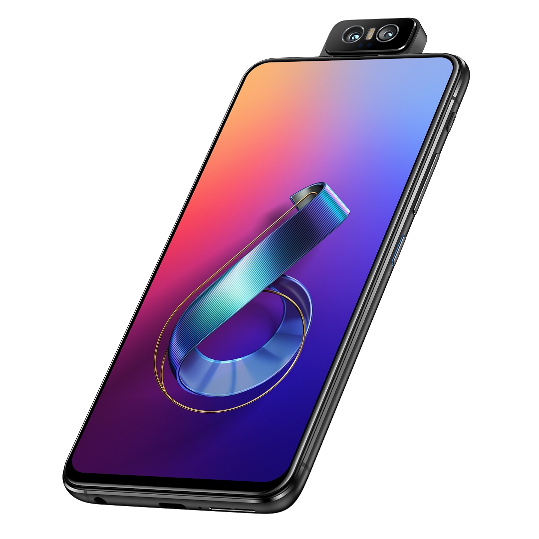 ASUS ZenFone 6 搭載翻轉式相機,結合前置與後置翻轉鏡頭模組,提供絕佳使用彈性。圖:華碩提供 ASUS ZenFone 6 搭載翻轉式相機,結合前置與後置翻轉鏡頭模組,提供絕佳使用彈性。圖:華碩提供