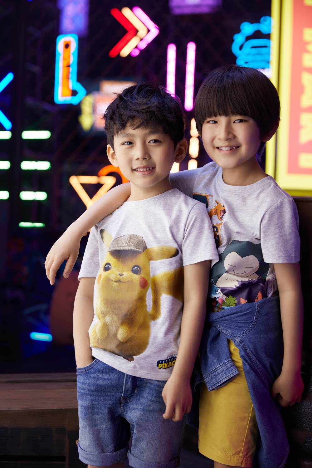 小孩子將寶可夢形象穿上身,同樣帥氣。 小孩子將寶可夢形象穿上身,同樣帥氣。
