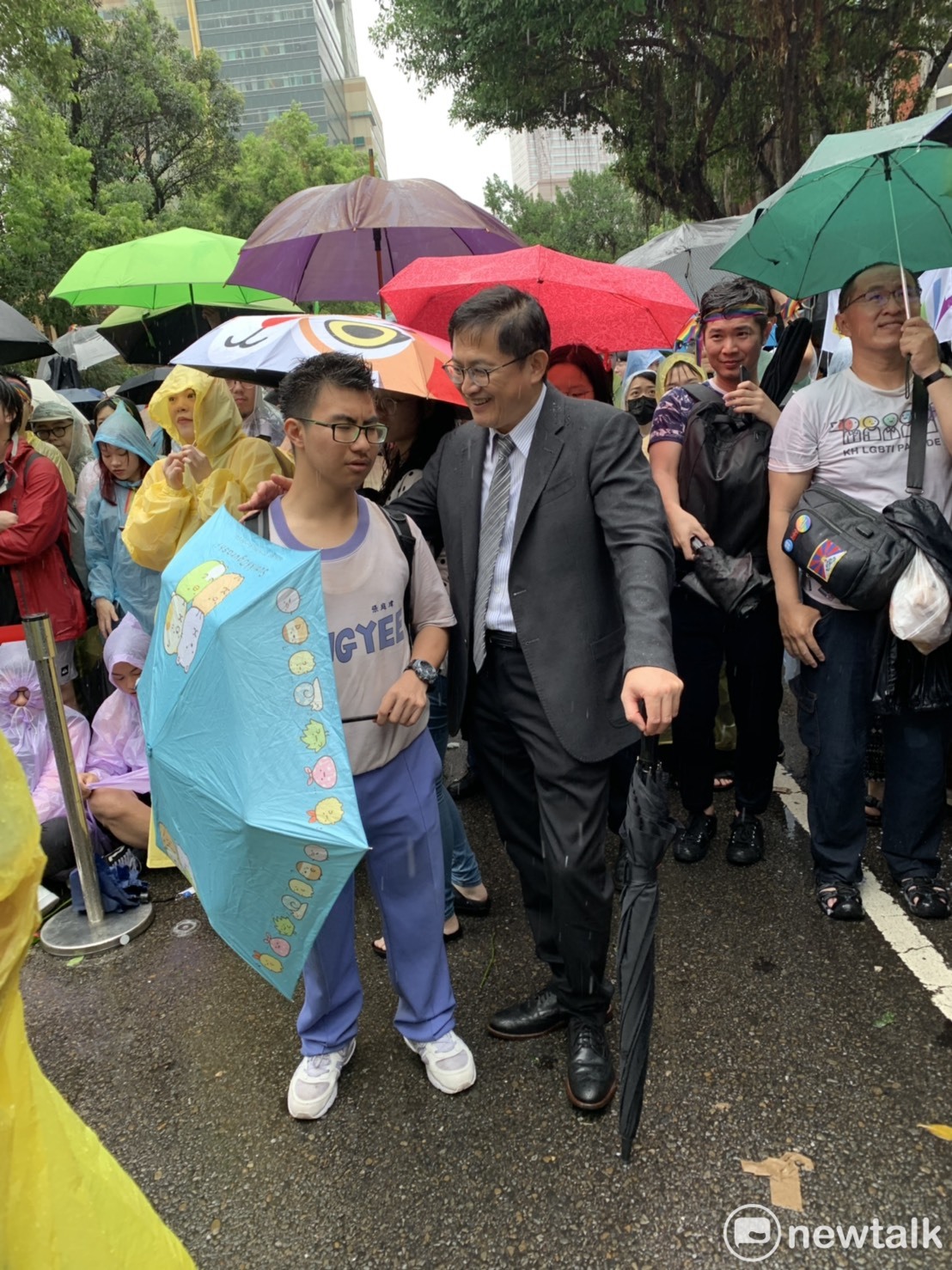 和碩董事長童子賢現身挺同。 圖:周煊惠 /攝 和碩董事長童子賢現身挺同。 圖:周煊惠 /攝