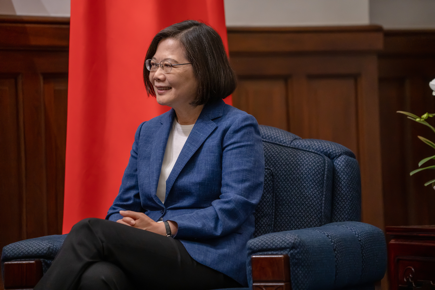 蔡英文說,在「一國兩制台灣方案」出現時,台灣的總統沒有遊移或模糊的空間,必須要講清楚。 圖:總統府提供 蔡英文說,在「一國兩制台灣方案」出現時,台灣的總統沒有遊移或模糊的空間,必須要講清楚。 圖:總統府提供