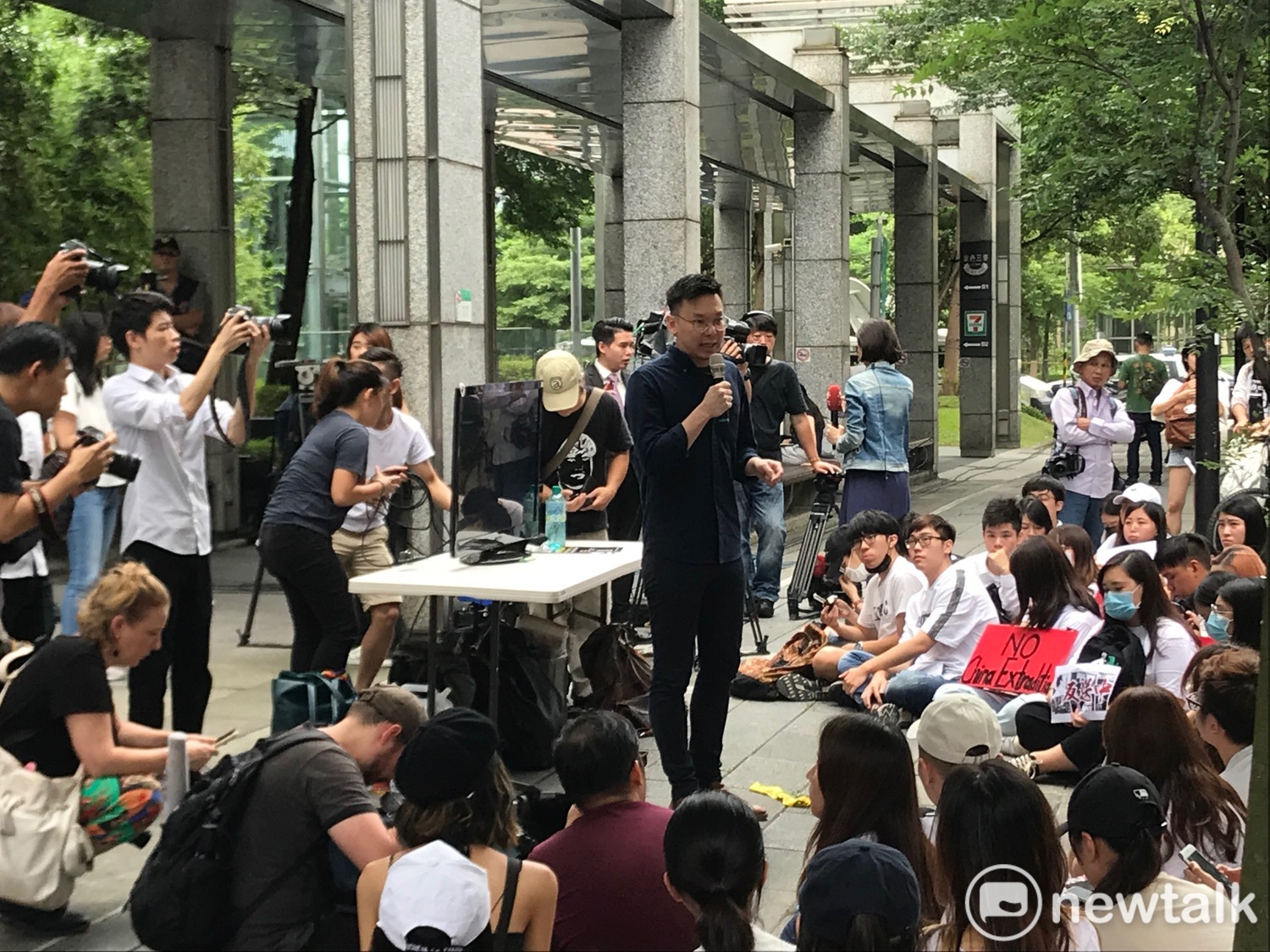 318運動領導者林飛帆到場演說。 圖:周煊惠 /攝 318運動領導者林飛帆到場演說。 圖:周煊惠 /攝