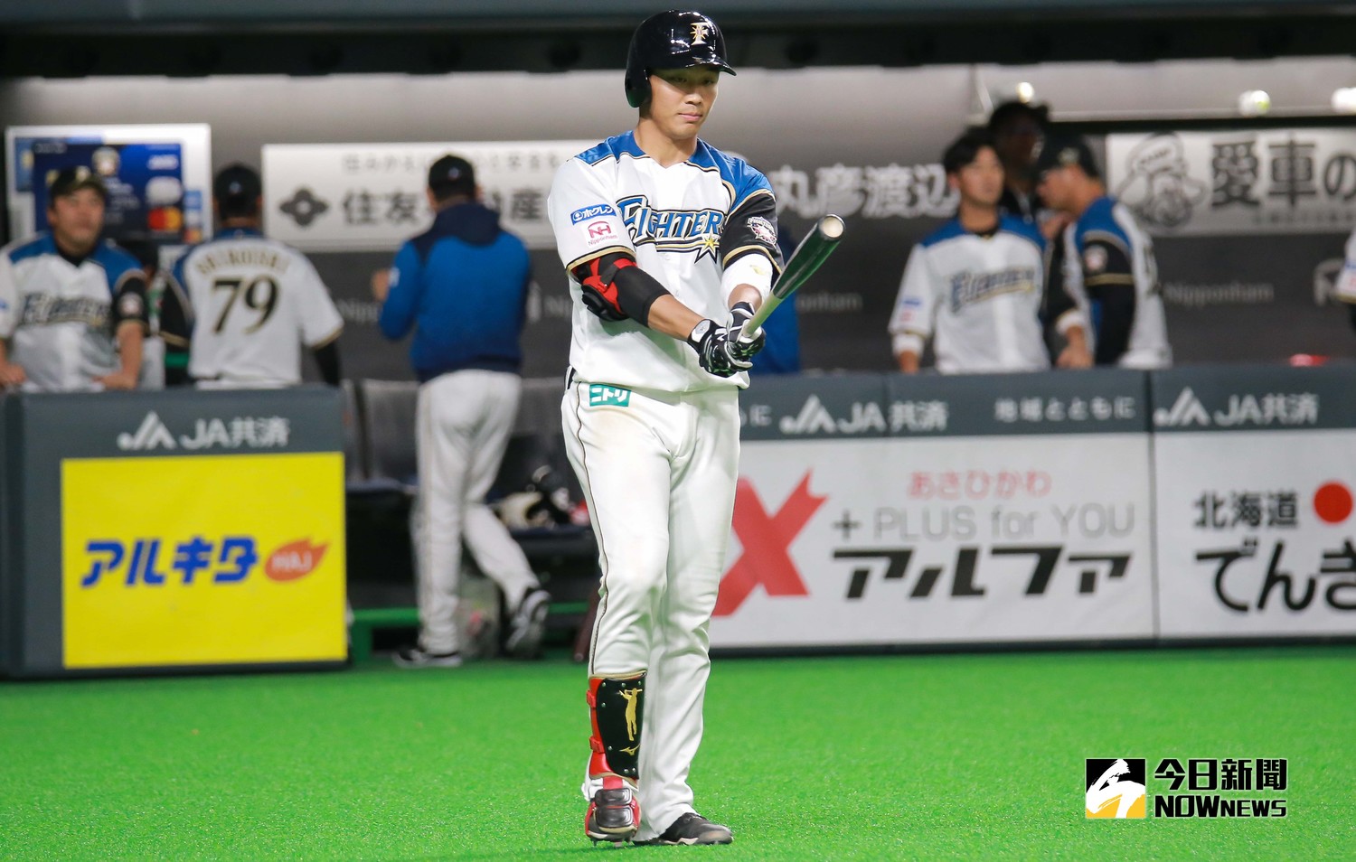 日本火腿鬥士隊外野手王柏融。 圖/記者葉政勳攝 , 2019.03.30 日本火腿鬥士隊外野手王柏融。 圖/記者葉政勳攝 , 2019.03.30