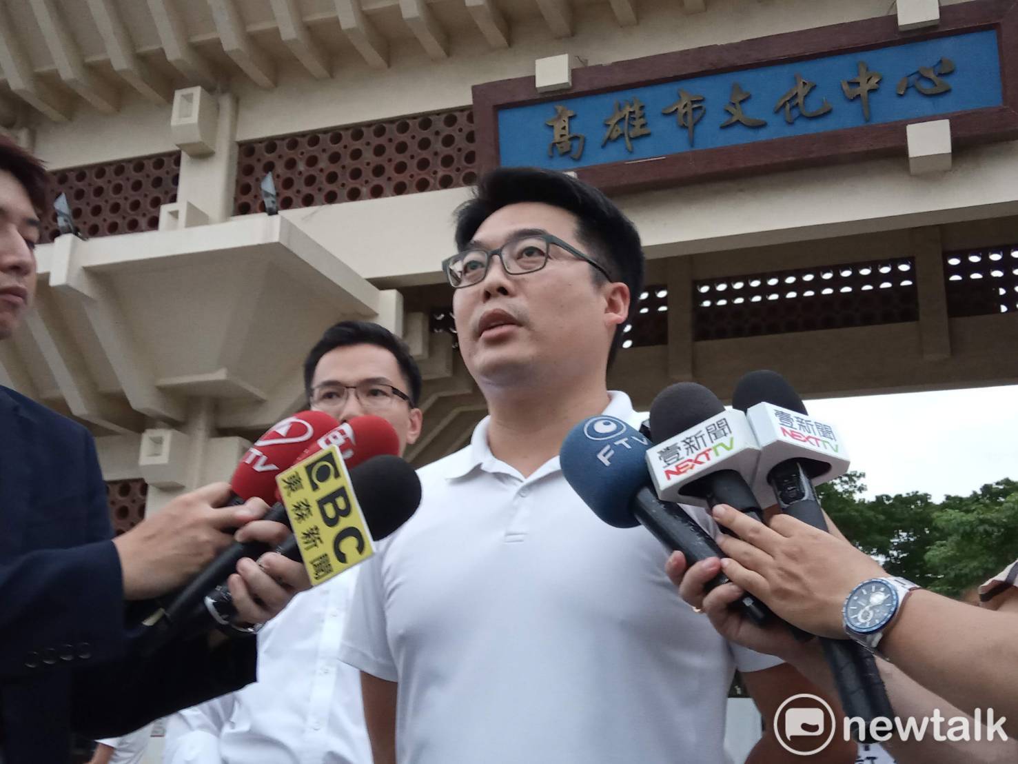 民進黨市議員邱俊憲認為韓國瑜不願意正面對香港的支持令人遺憾。 圖:孫家銘/攝 民進黨市議員邱俊憲認為韓國瑜不願意正面對香港的支持令人遺憾。 圖:孫家銘/攝