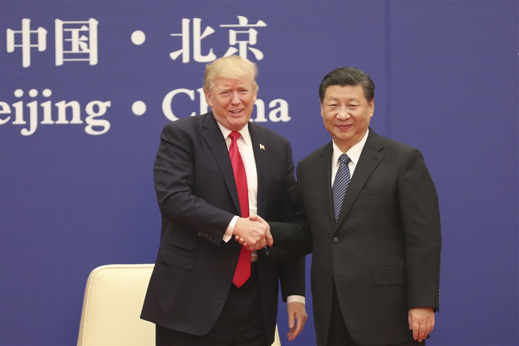 美國總統川普(左起)與中國領導人習近平將在G20峰會見面。 圖/中央社 美國總統川普(左起)與中國領導人習近平將在G20峰會見面。 圖/中央社