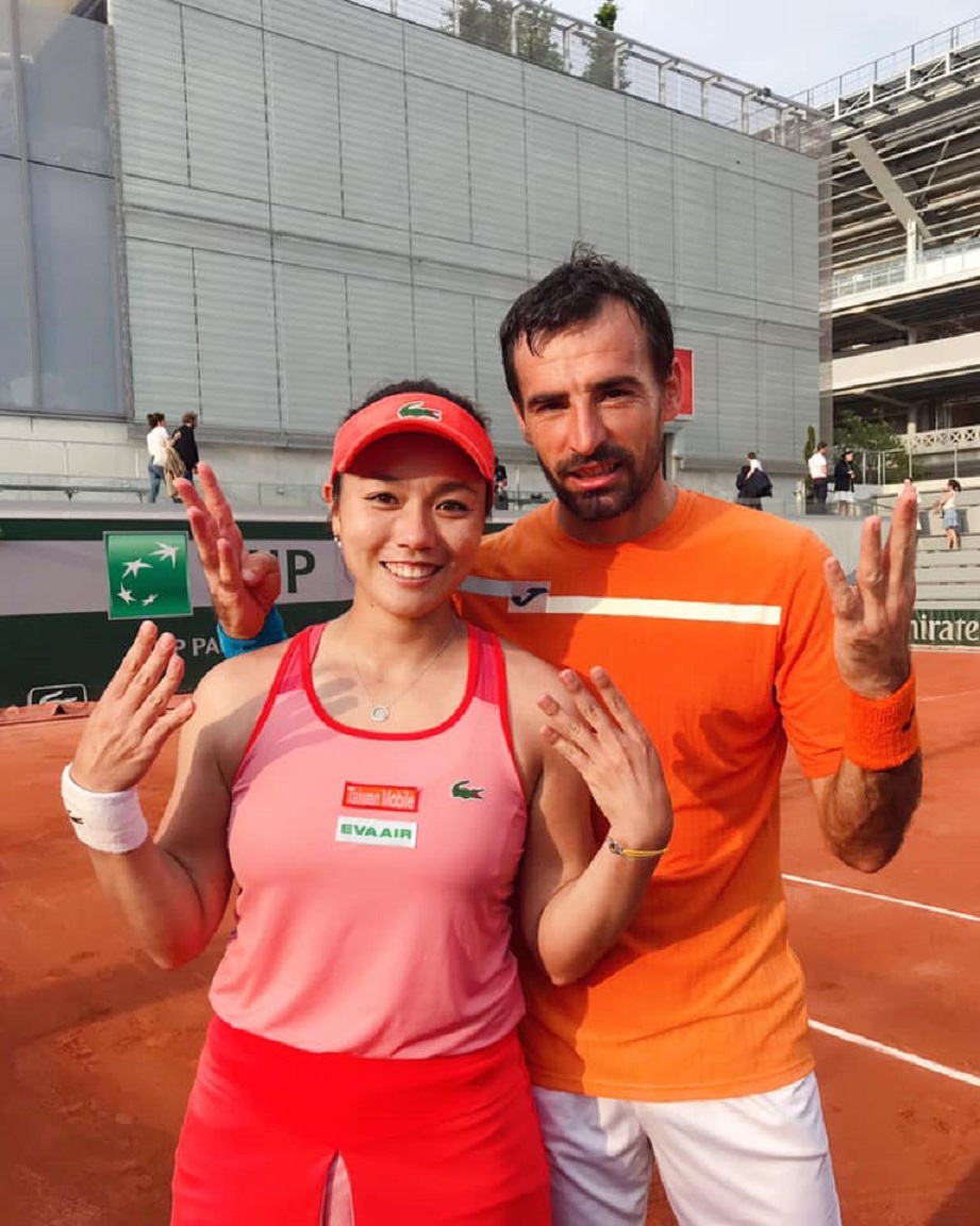 詹詠然和克羅埃西亞搭檔Ivan Dodig。 圖/取自詹詠然臉書 詹詠然和克羅埃西亞搭檔Ivan Dodig。 圖/取自詹詠然臉書