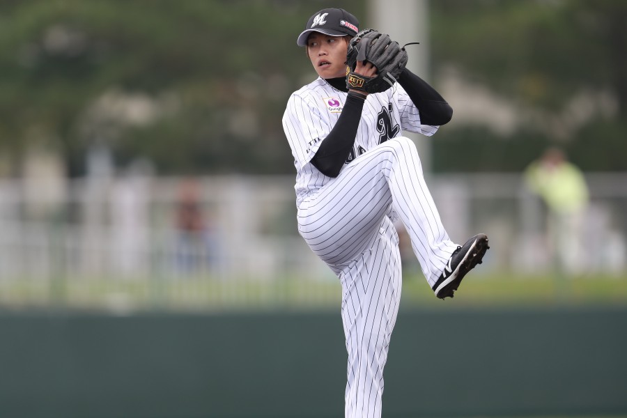 千葉羅德海洋隊20日在客場對戰日本火腿,我國左投陳冠宇本場比賽上場中繼3局無失分。 圖:nownews提供 千葉羅德海洋隊20日在客場對戰日本火腿,我國左投陳冠宇本場比賽上場中繼3局無失分。 圖:nownews提供