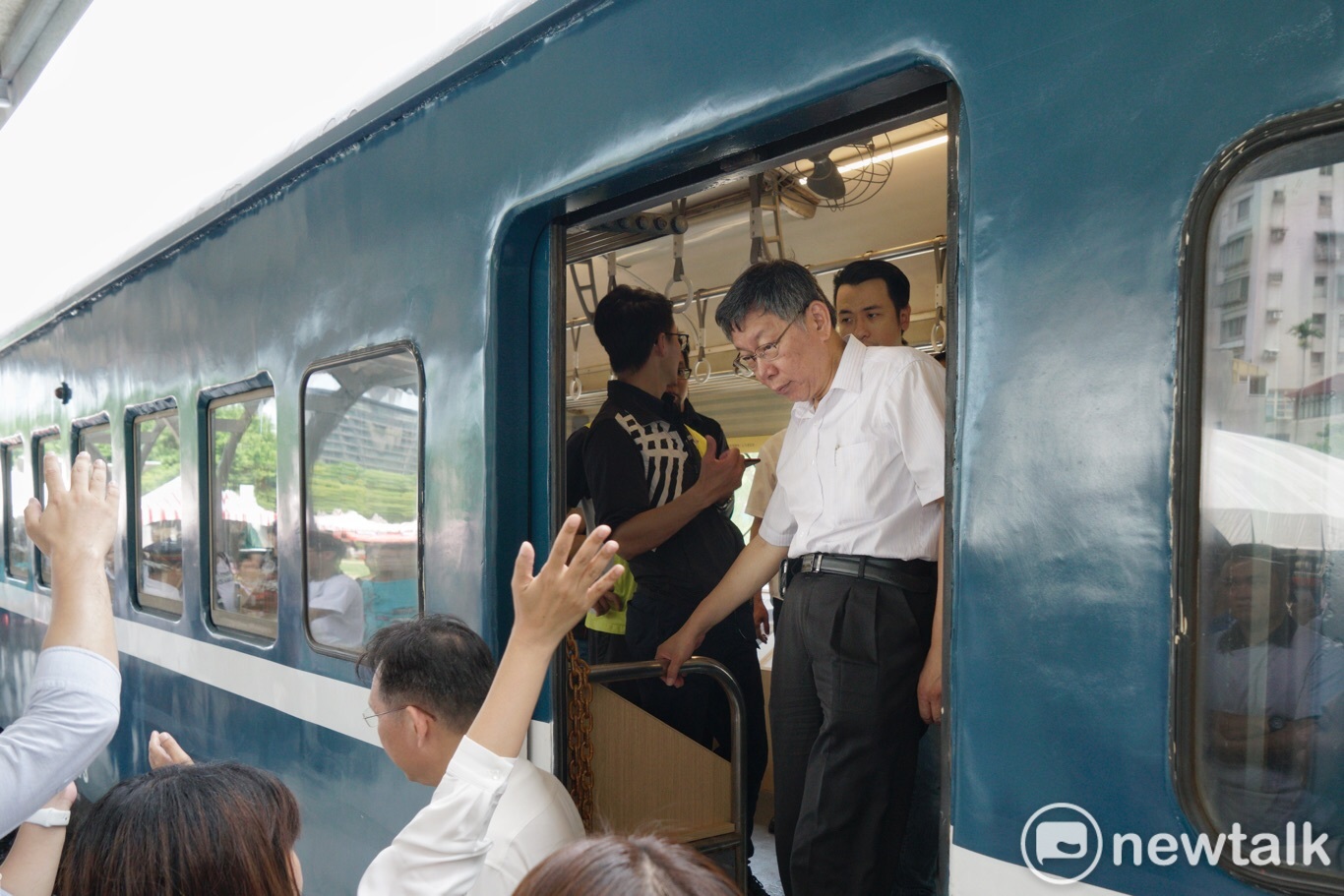 台北市長柯文哲出席新北投車站二期工程完工暨開幕活動。 圖:張良一/攝 台北市長柯文哲出席新北投車站二期工程完工暨開幕活動。 圖:張良一/攝