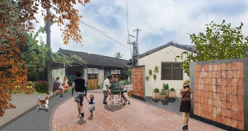 「遇書房」及「享空間」外部空間活化模擬圖 圖:高雄市政府都市發展局/提供 「遇書房」及「享空間」外部空間活化模擬圖 圖:高雄市政府都市發展局/提供