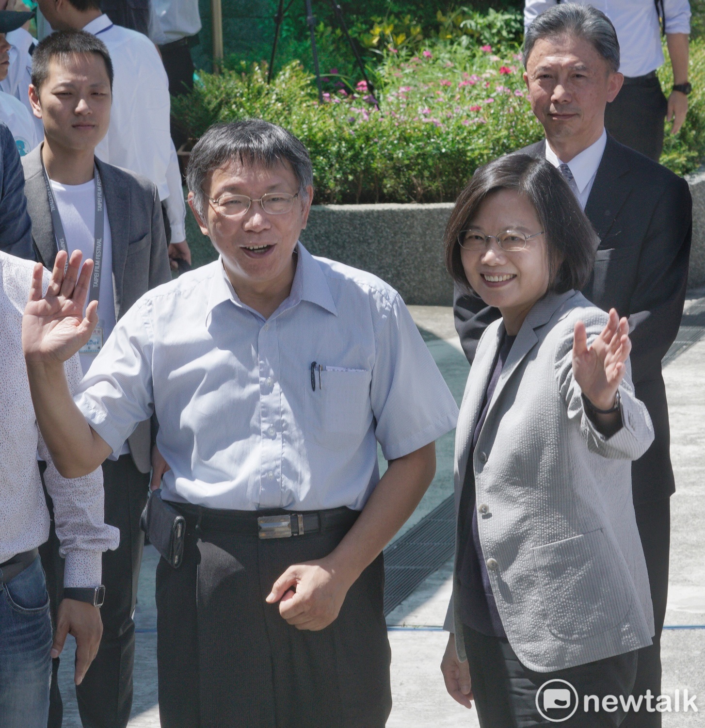 總統蔡英文(左)與台北市長柯文哲(右)。 圖:張良一 / 攝 總統蔡英文(左)與台北市長柯文哲(右)。 圖:張良一 / 攝