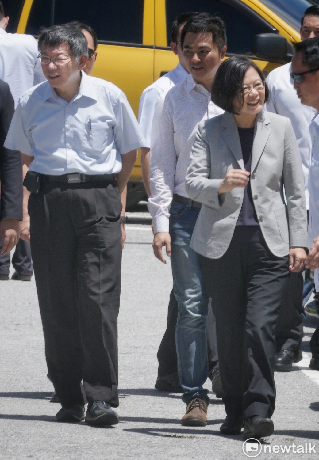總統蔡英文(右)今日與台北市長柯文哲(左)。 圖:張良一 / 攝 總統蔡英文(右)今日與台北市長柯文哲(左)。 圖:張良一 / 攝