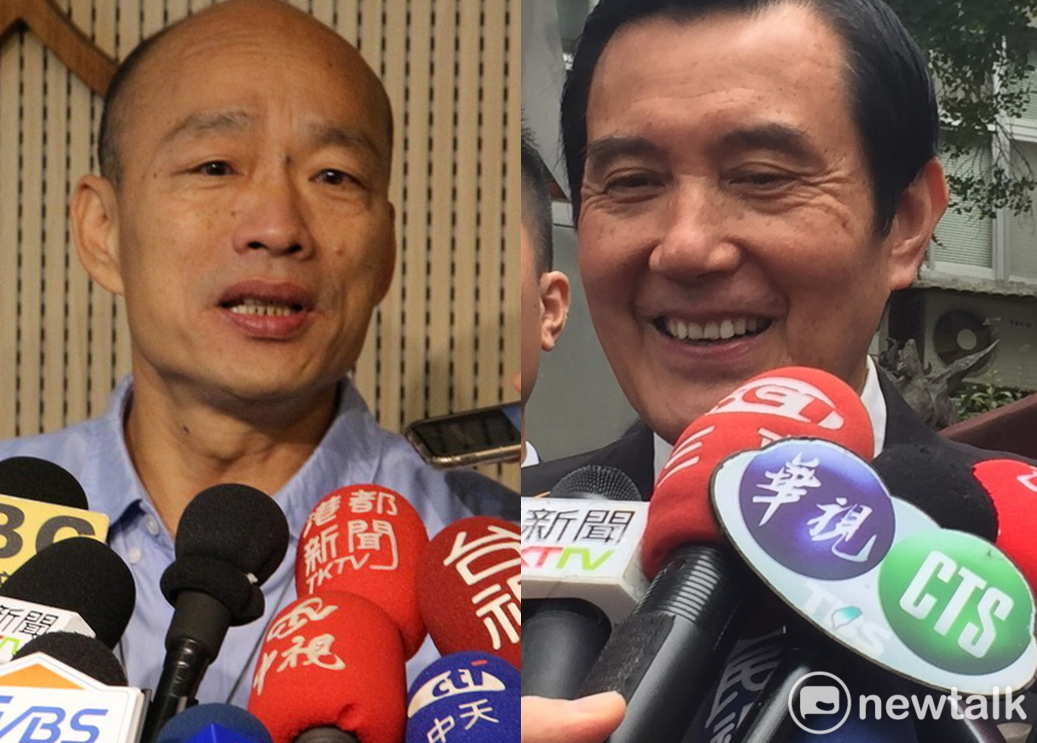前總統馬英九8日到國民黨參選人韓國瑜的造勢晚會致詞,卻被韓粉噓下台。 圖:新頭殼合成 前總統馬英九8日到國民黨參選人韓國瑜的造勢晚會致詞,卻被韓粉噓下台。 圖:新頭殼合成