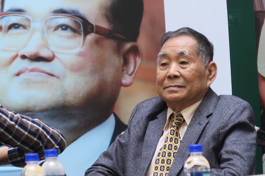 謝聰敏參與彭明敏、魏廷朝的《台灣人民自救宣言》起草,表明台灣前途由人民自決;三人因此被捕並以叛亂罪嫌起訴。 圖/邱萬興攝 謝聰敏參與彭明敏、魏廷朝的《台灣人民自救宣言》起草,表明台灣前途由人民自決;三人因此被捕並以叛亂罪嫌起訴。 圖/邱萬興攝
