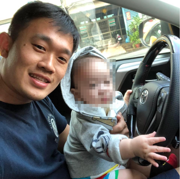 謝志雄育有2歲兒子,更在父親節前夕得知妻子懷雙胞胎的好消息。 圖:翻攝自謝志雄臉書 謝志雄育有2歲兒子,更在父親節前夕得知妻子懷雙胞胎的好消息。 圖:翻攝自謝志雄臉書