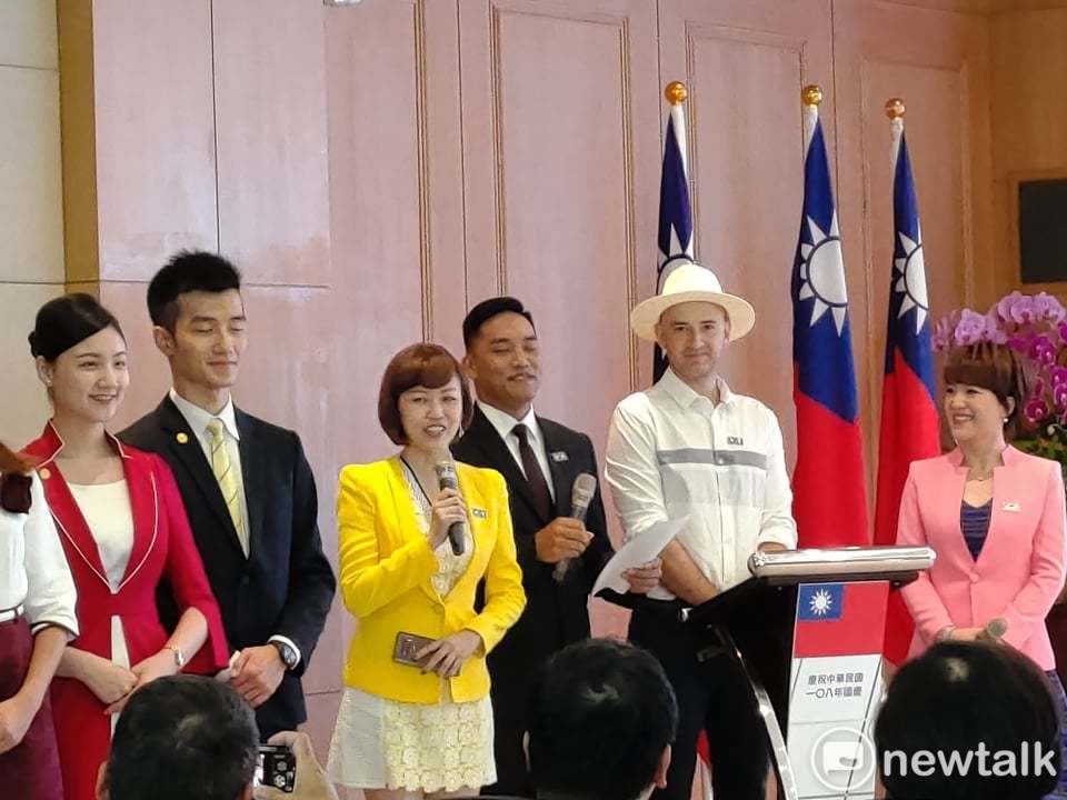 國慶大會主持陣容。 圖:黃建豪/攝 國慶大會主持陣容。 圖:黃建豪/攝