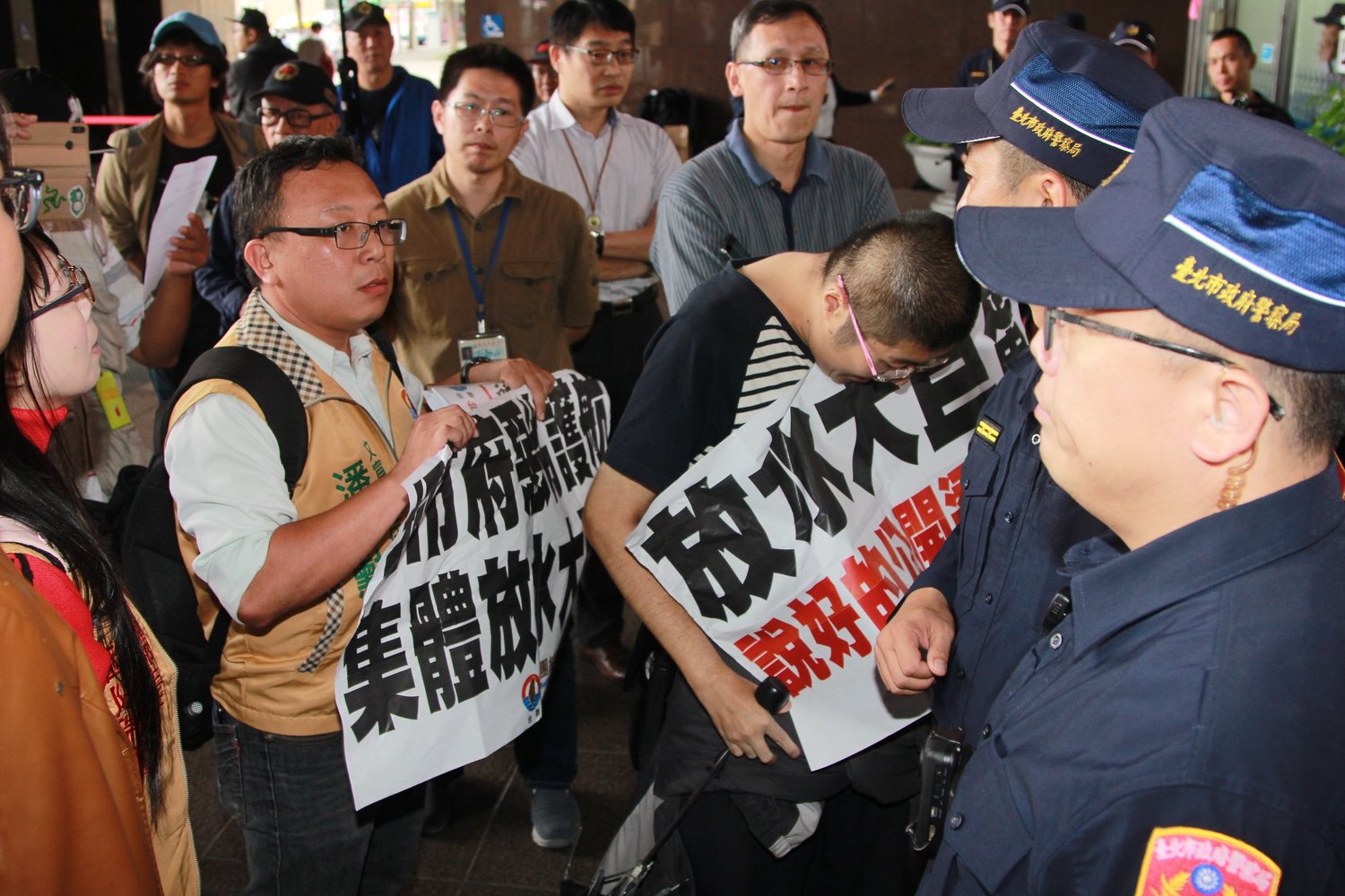 台聯抗議情況。 圖:翻攝自台灣團結聯盟臉書粉絲頁 台聯抗議情況。 圖:翻攝自台灣團結聯盟臉書粉絲頁