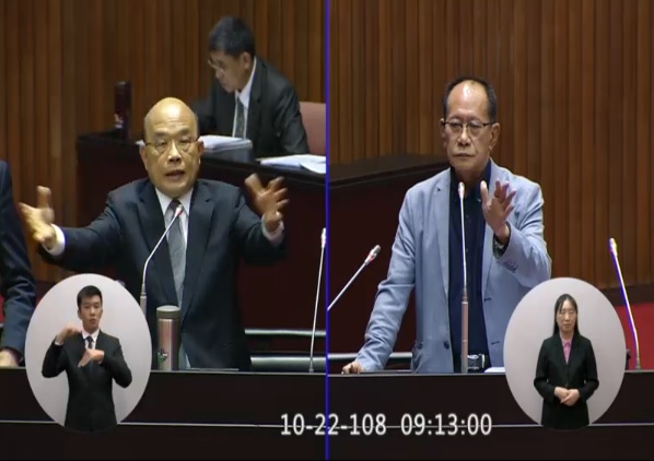 陳超明今於立法院總質詢質疑石虎路殺阻礙苗栗開發。 翻攝自陳超明 阿明哥粉絲團臉書 陳超明今於立法院總質詢質疑石虎路殺阻礙苗栗開發。 翻攝自陳超明 阿明哥粉絲團臉書