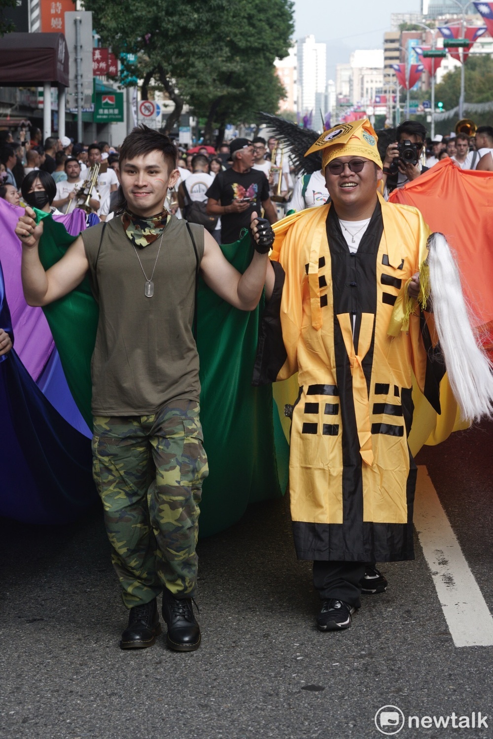 參加同志遊行的人,裝扮多元。 圖:張良一/攝 參加同志遊行的人,裝扮多元。 圖:張良一/攝