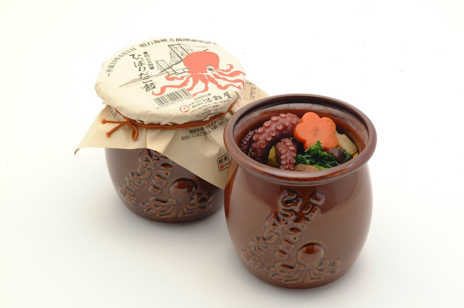明石名物「蛸壺章魚便當(ひっぱりだこ飯)」今年也首次到鐵路便當節參展。 圖:翻攝自鐵路便當節臉書 明石名物「蛸壺章魚便當(ひっぱりだこ飯)」今年也首次到鐵路便當節參展。 圖:翻攝自鐵路便當節臉書