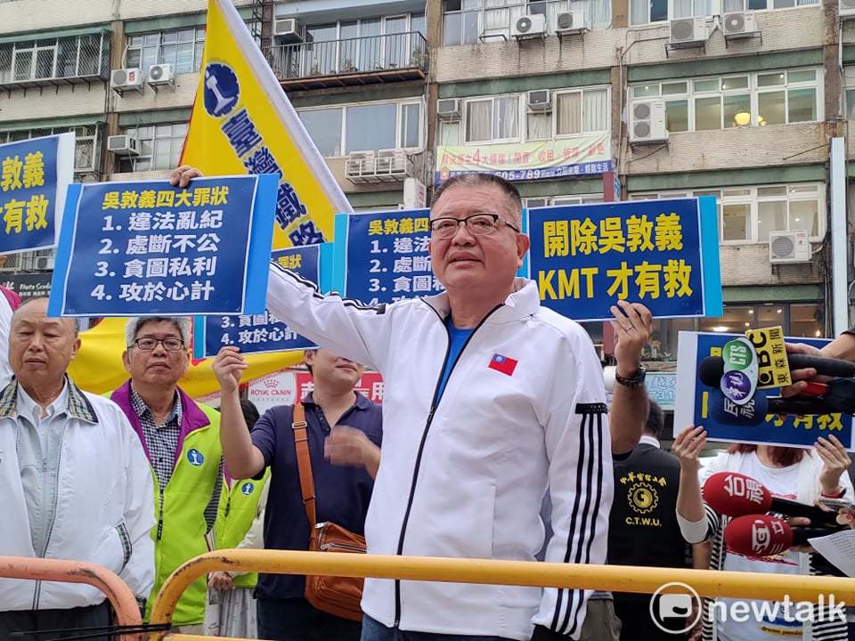 全國總工會理事長陳杰北上抗議。 圖:黃建豪/攝 全國總工會理事長陳杰北上抗議。 圖:黃建豪/攝