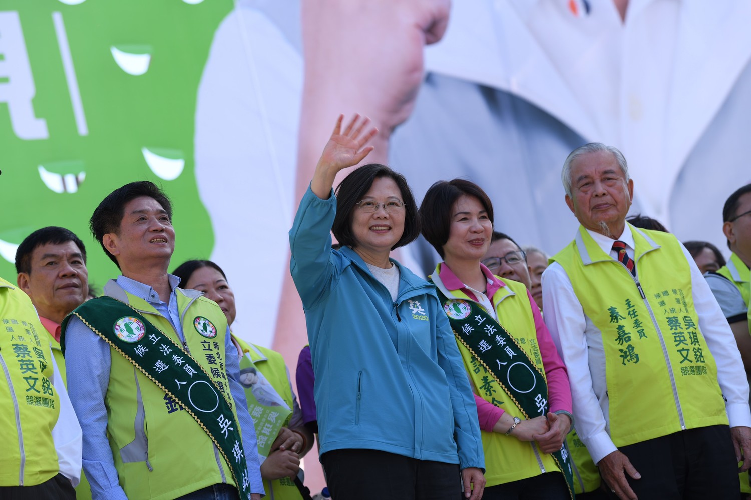民進黨總統參選人蔡英文。 民進黨總統參選人蔡英文。