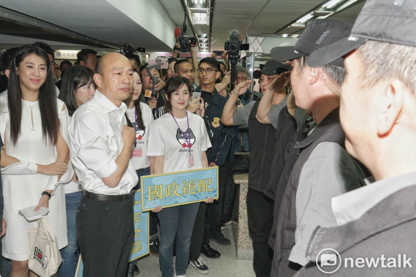 國民黨總統候選人韓國瑜正式登記參選。 圖:張良一/攝 國民黨總統候選人韓國瑜正式登記參選。 圖:張良一/攝