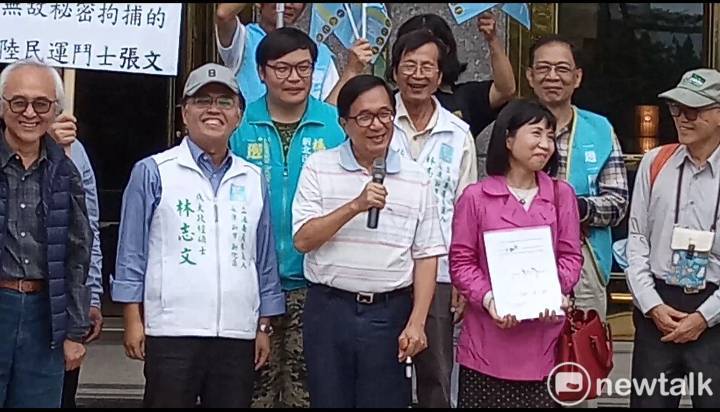 「一邊一國」提名陳水扁 擔任不分區立委。 圖:孫家銘/攝 「一邊一國」提名陳水扁 擔任不分區立委。 圖:孫家銘/攝