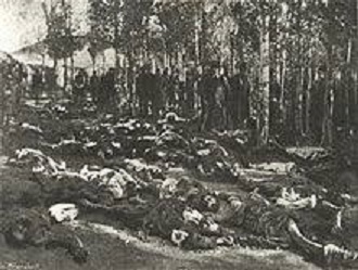 亞美尼亞大屠殺,罹難者被棄屍荒野,估計有30-150萬人遭到屠殺。 圖 : 翻攝自維基百科 亞美尼亞大屠殺,罹難者被棄屍荒野,估計有30-150萬人遭到屠殺。 圖 : 翻攝自維基百科