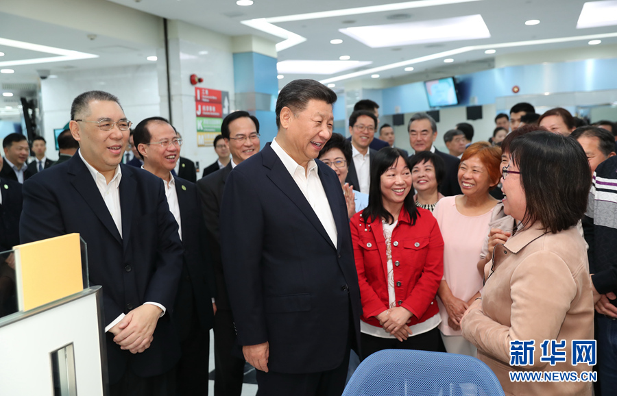 習近平走訪澳門企業。 圖 : 翻攝自新華網 習近平走訪澳門企業。 圖 : 翻攝自新華網