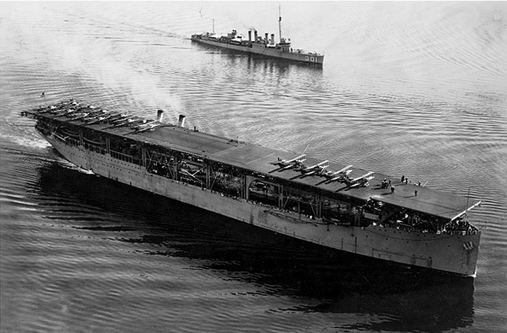 美國海軍第一艘航空母艦蘭利號(USS Langley CV-1/AV-3)。/圖：翻攝維基百科