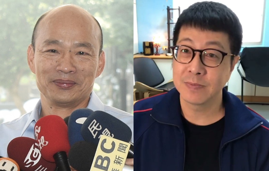 韓辦今點名Wecare高雄發起人尹立是綠營網軍門神,對此尹立回嗆韓國瑜「兩個不要懷疑」。 圖:新頭殼合成 韓辦今點名Wecare高雄發起人尹立是綠營網軍門神,對此尹立回嗆韓國瑜「兩個不要懷疑」。 圖:新頭殼合成