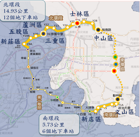 首都圈環狀線規劃。 圖:翻攝自台北市捷運工程局網站 首都圈環狀線規劃。 圖:翻攝自台北市捷運工程局網站