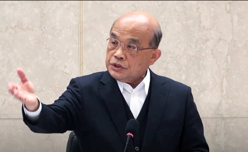 行政院長蘇貞昌。 圖:擷自蘇貞昌臉書影片(資料照片) 行政院長蘇貞昌。 圖:擷自蘇貞昌臉書影片(資料照片)