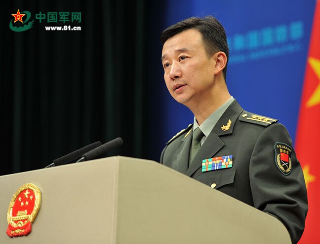 中國國防部發言人吳謙。 圖:翻攝自人民日報臉書 中國國防部發言人吳謙。 圖:翻攝自人民日報臉書