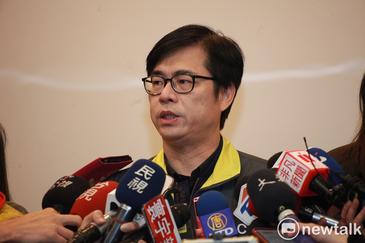 陳其邁表示,目前防疫應變中心開設為第二級,是依據法規規定的, 圖:林昀真/攝 陳其邁表示,目前防疫應變中心開設為第二級,是依據法規規定的, 圖:林昀真/攝