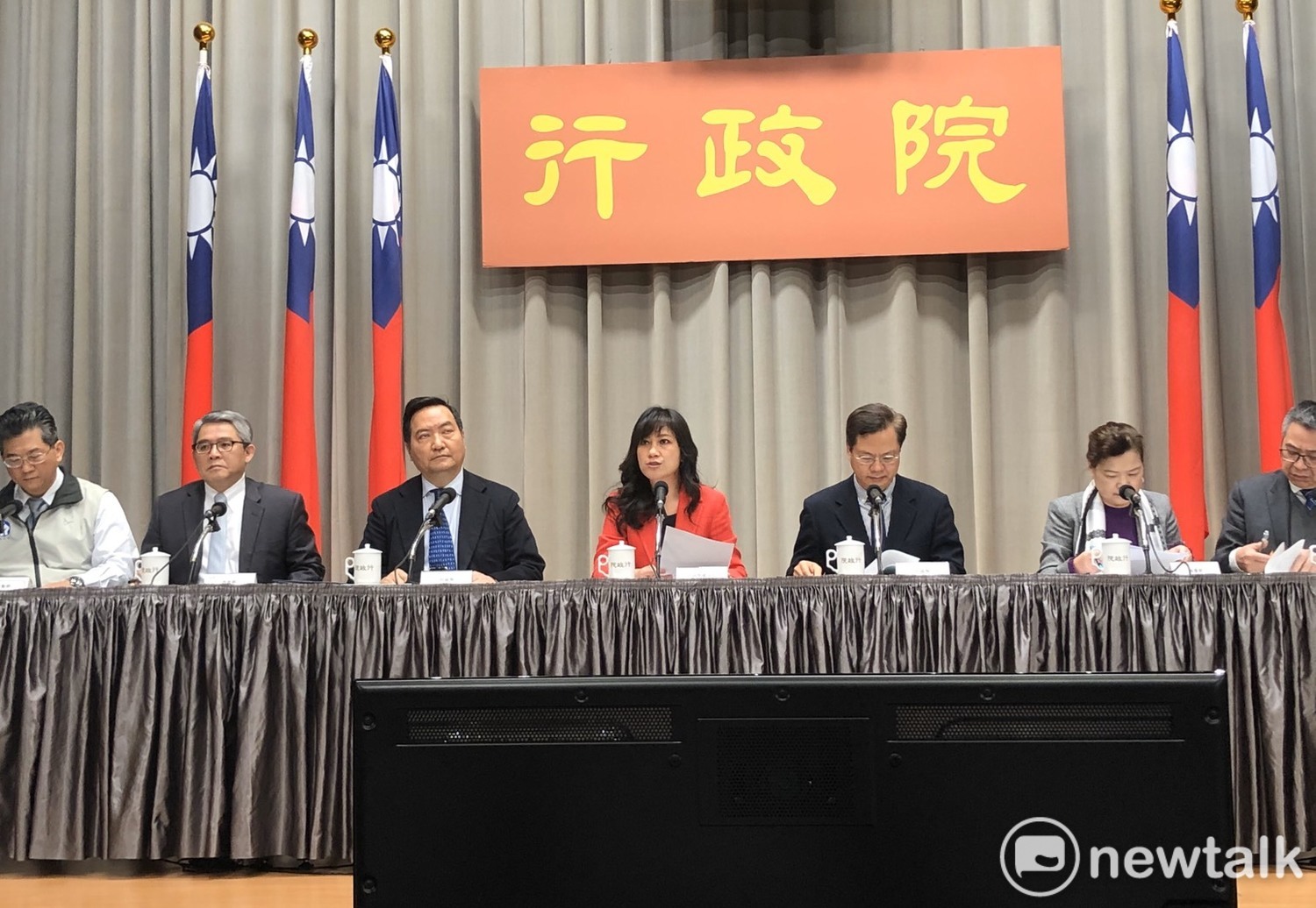 行政院會後記者會。 圖:謝莉慧/攝 行政院會後記者會。 圖:謝莉慧/攝