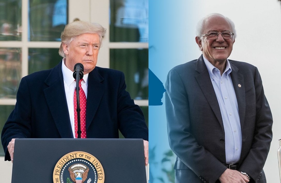 2020年的美國總統選舉,將成為右翼保守主義與左翼進步浪潮之爭。 圖:新頭殼合成 2020年的美國總統選舉,將成為右翼保守主義與左翼進步浪潮之爭。 圖:新頭殼合成