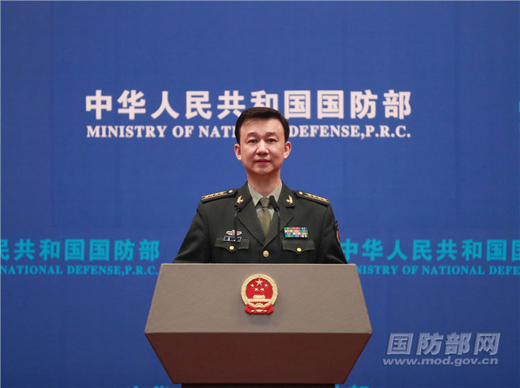 中國國防部發言人吳謙。 圖:翻攝自中國國防部網 中國國防部發言人吳謙。 圖:翻攝自中國國防部網