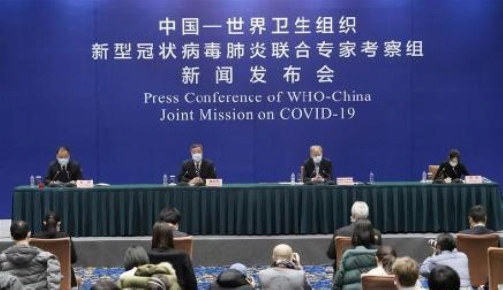 世界衛生組織(WHO)在2月16日至24曾派出團隊前往中國考察,近日他們公開了考察報告。 圖:翻攝自微博 世界衛生組織(WHO)在2月16日至24曾派出團隊前往中國考察,近日他們公開了考察報告。 圖:翻攝自微博