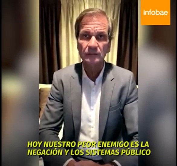 神經醫學專家艾斯托爾(Conrado Estol)直言「阿根廷可選擇有效防疫成為台灣,或成為另一個義大利」。 圖:翻攝自walter raymond Youtube 神經醫學專家艾斯托爾(Conrado Estol)直言「阿根廷可選擇有效防疫成為台灣,或成為另一個義大利」。 圖:翻攝自walter raymond Youtube