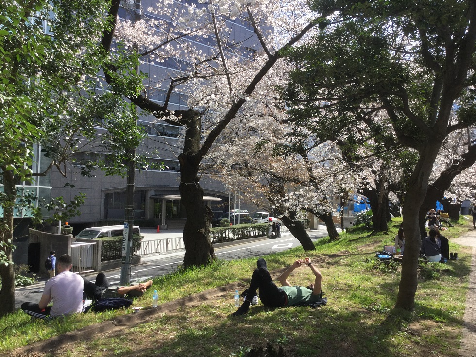 歐洲客從21日起禁止進入日本，21日還可以看到，亞洲人跟這些歐美客都保持距離。 圖：劉黎兒攝影