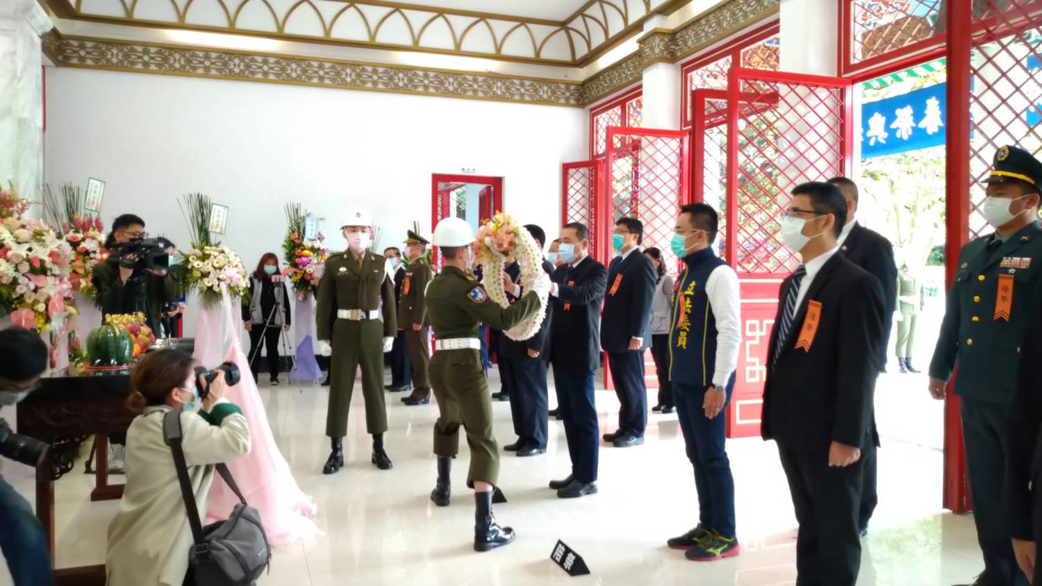 新北市政府在淡水忠烈祠舉辦春祭典禮,由市長侯友宜擔任主祭官。 圖:新北市民政局提供 新北市政府在淡水忠烈祠舉辦春祭典禮,由市長侯友宜擔任主祭官。 圖:新北市民政局提供