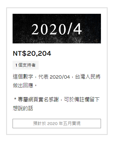 集資共分為6種價格,由網友自由決定捐款金額。 圖:翻攝自嘖嘖 zeczec網頁 集資共分為6種價格,由網友自由決定捐款金額。 圖:翻攝自嘖嘖 zeczec網頁