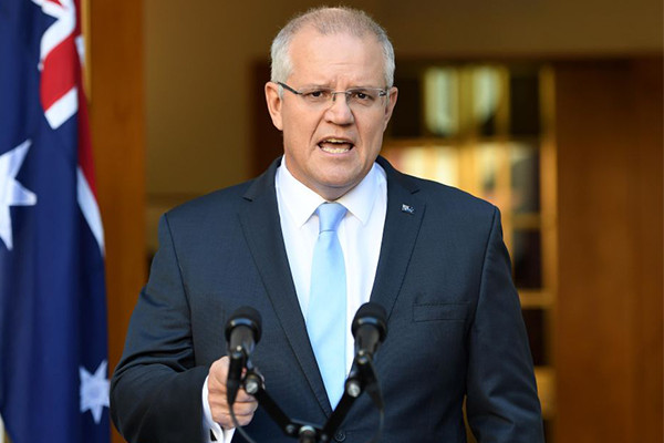 澳洲總理莫里森(Scott Morrison)對WHO坐視不管中國野味市場重開的行為難以理解。 圖:擷取自twitter 澳洲總理莫里森(Scott Morrison)對WHO坐視不管中國野味市場重開的行為難以理解。 圖:擷取自twitter