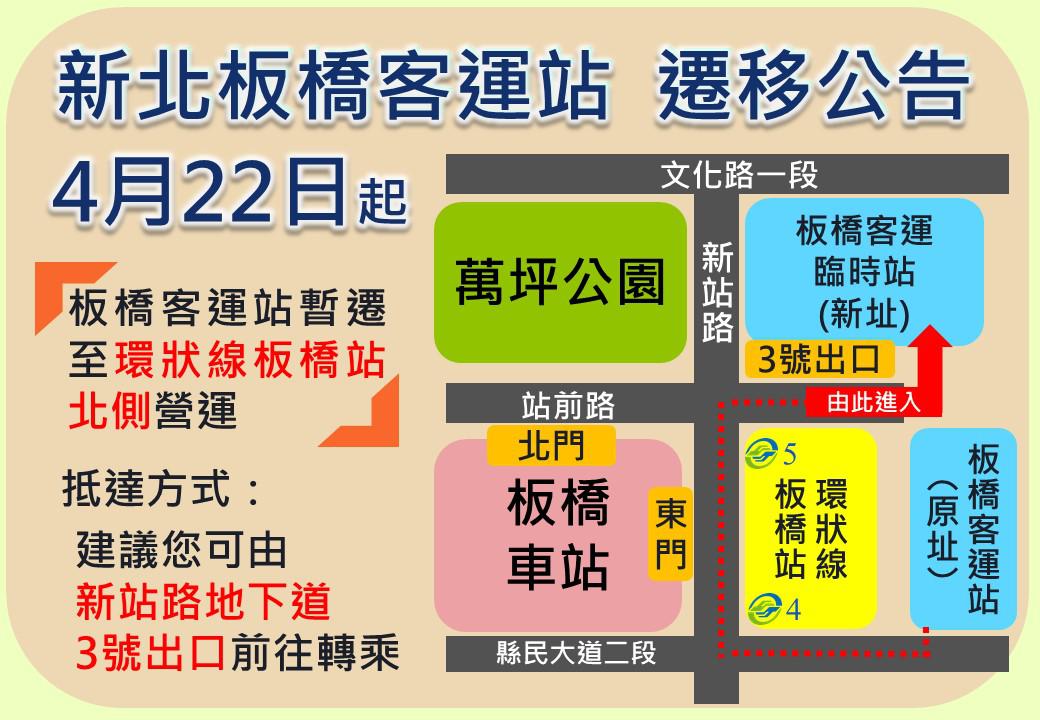 板橋中長途客運站遷移示意圖。 圖:新北市交通局/提供 板橋中長途客運站遷移示意圖。 圖:新北市交通局/提供